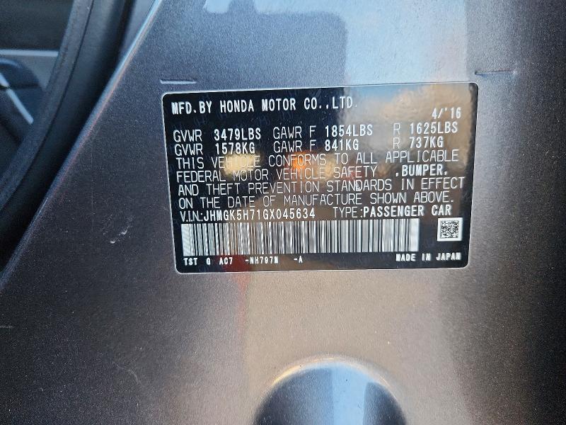 2016 Honda Fit ex