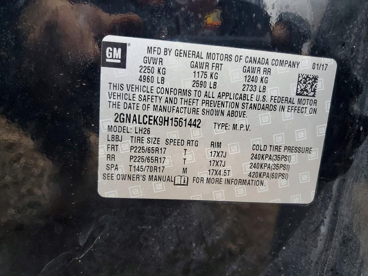 2017 Chevrolet Equinox lt