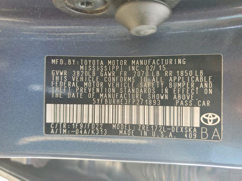 2015 Toyota Corolla s Plus