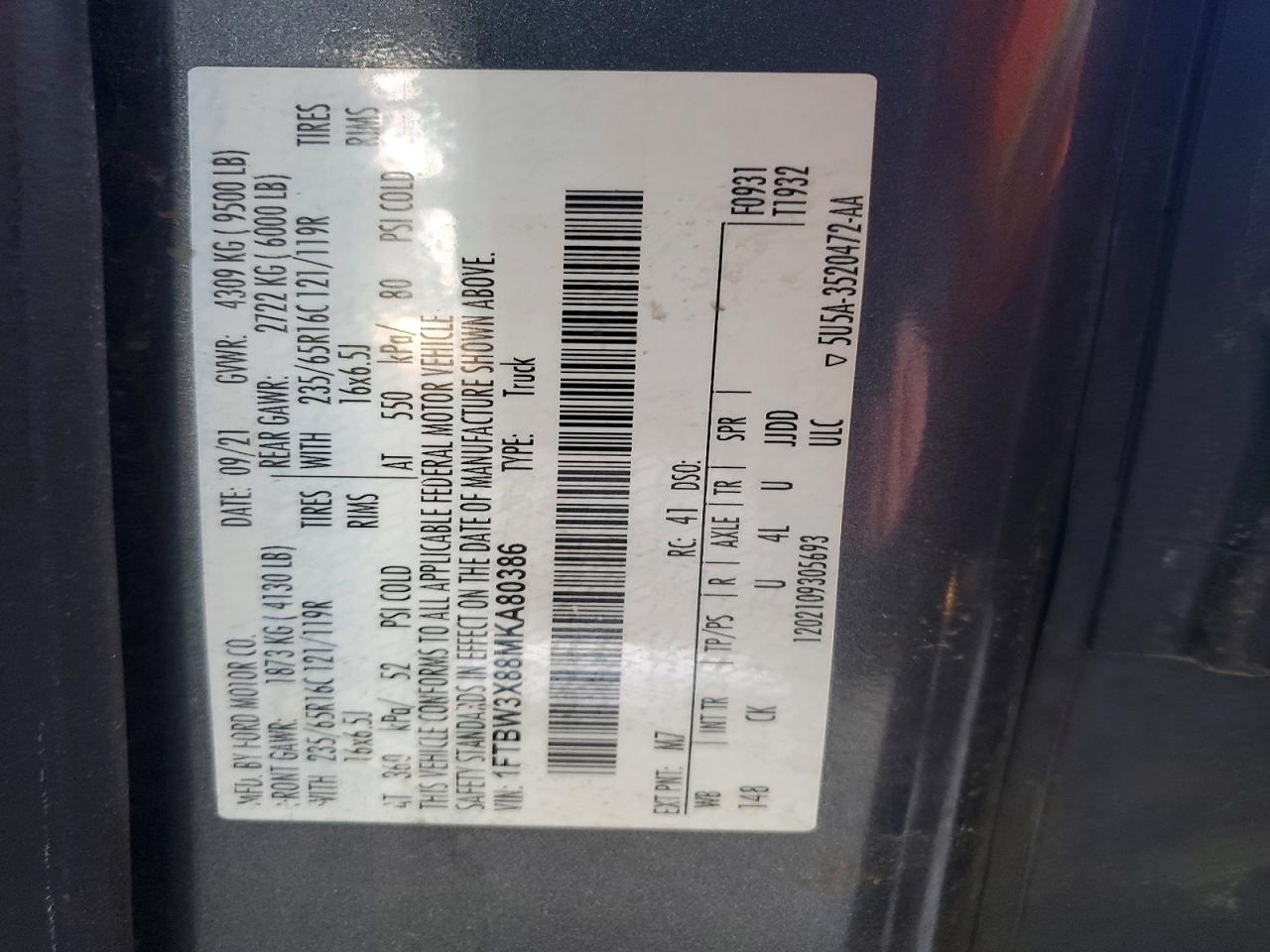 2021 Ford Transit T-350