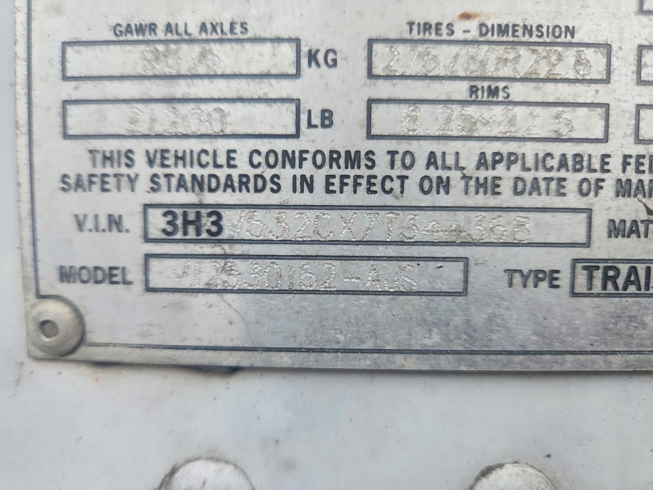 2007 Hyundai Translead VI2530A52-AJS DRY Van Trailer