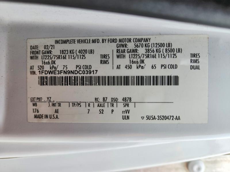 2022 Ford E350 BOX Truck