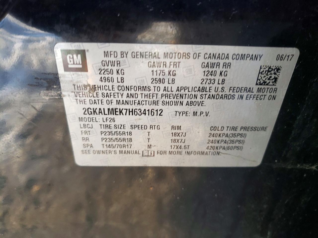 2017 GMC Terrain sle