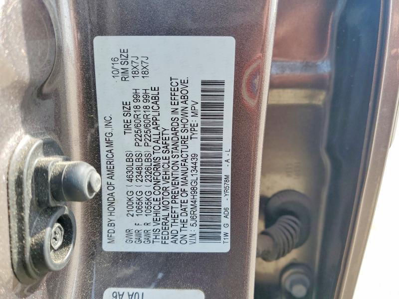 2016 Honda Cr-v Touring