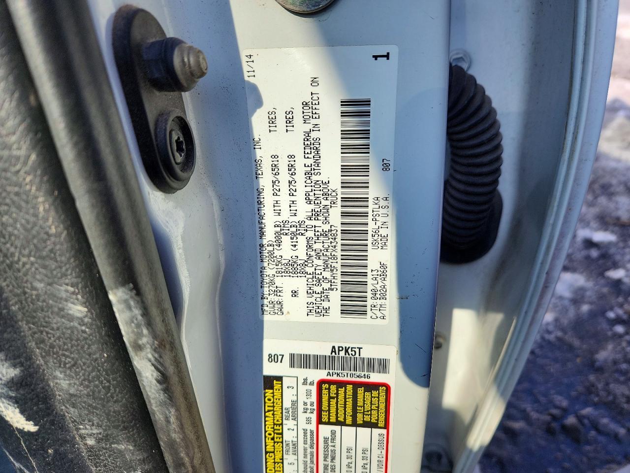 2015 Toyota Tundra Limited