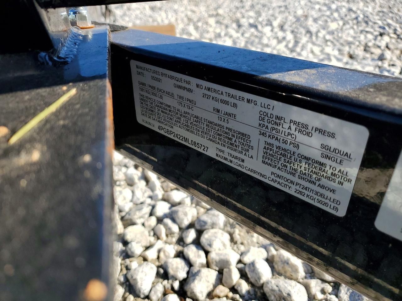 2021 Middlebury 2021 MID America Boat Trailer