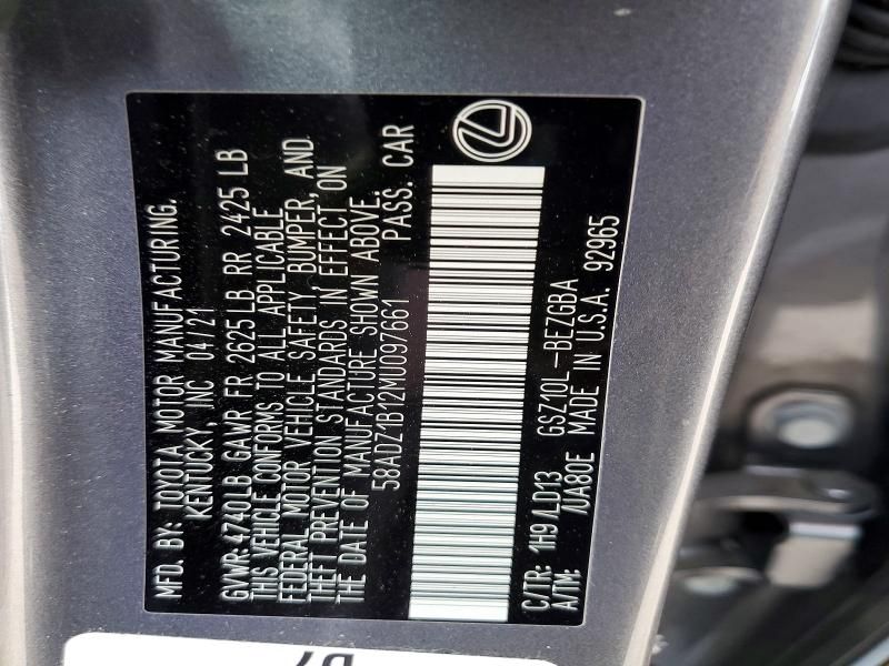 2021 Lexus Es 350 Base