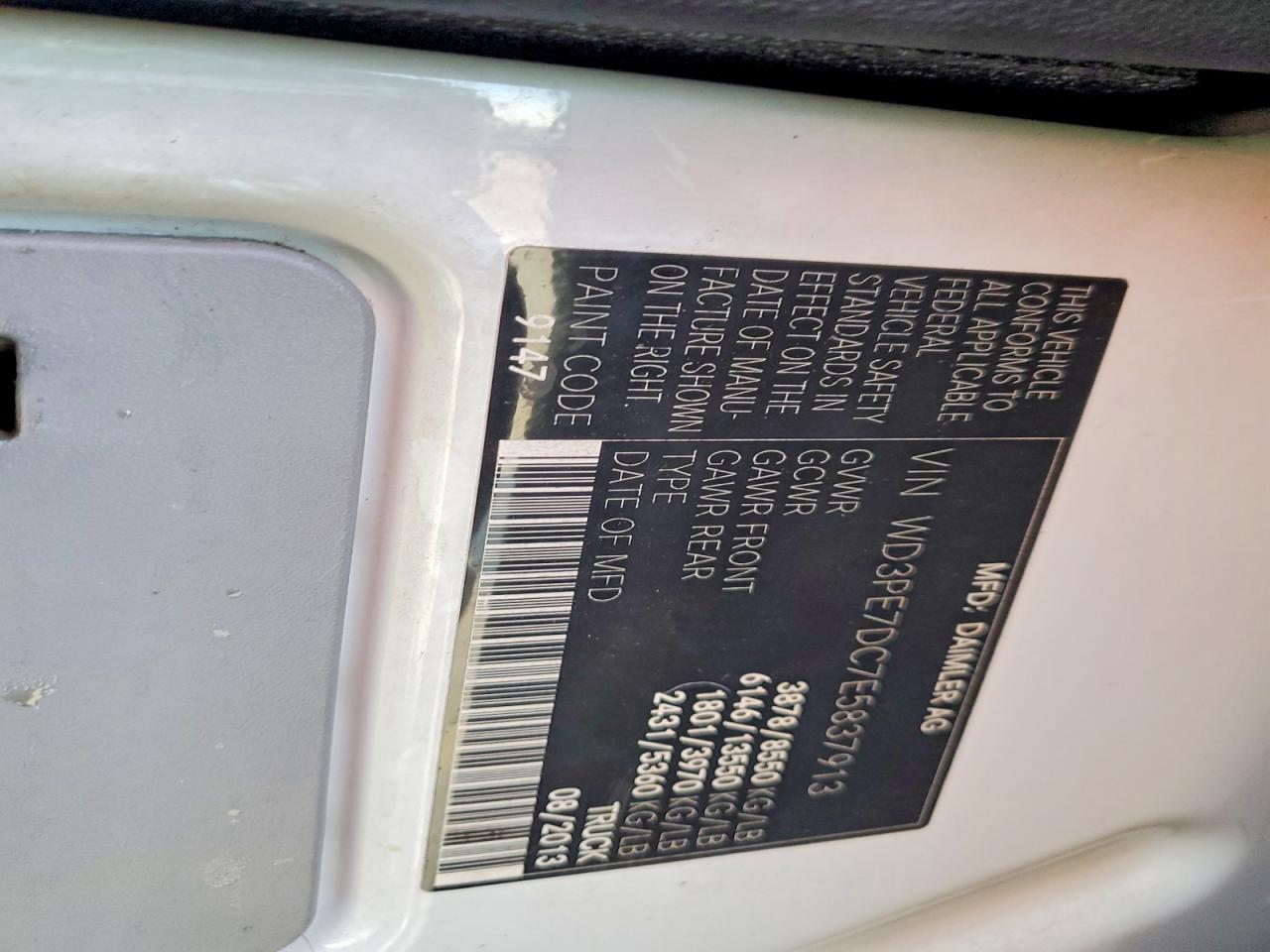 2014 Mercedes-Benz 2014 Mercedes Benz Sprinter 2500 Utility / Service