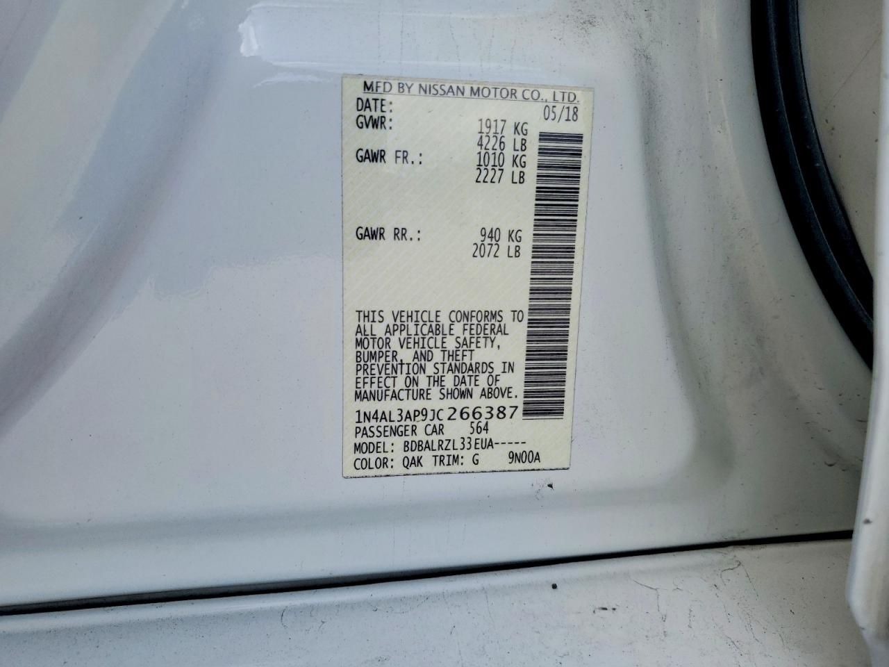 2018 Nissan Altima 2.5