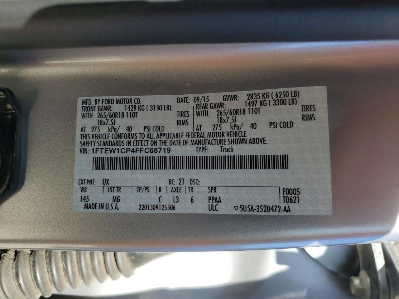 2015 Ford F150 Supercrew