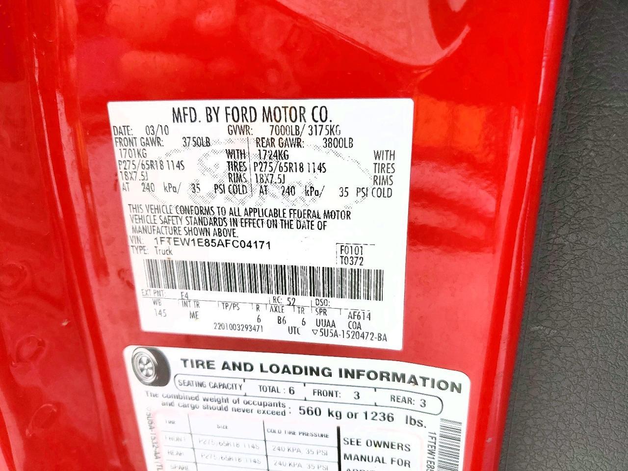 2010 Ford F150 Supercrew