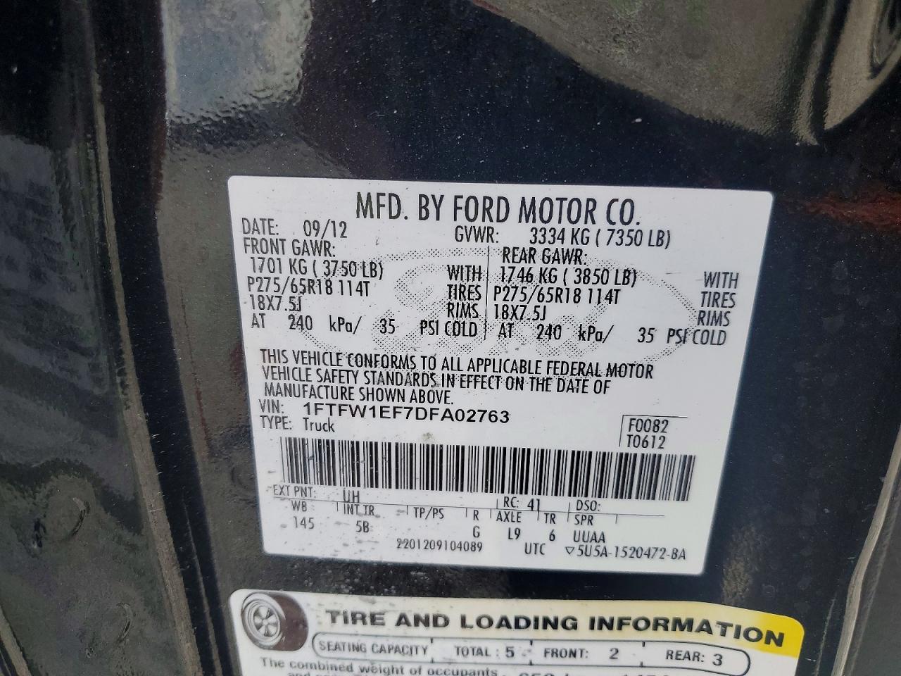 2013 Ford F150 Supercrew