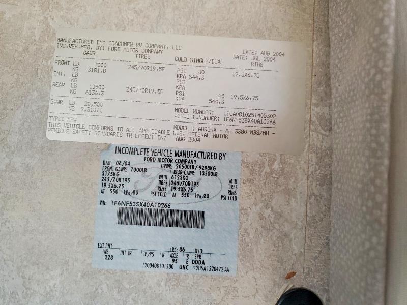 2005 Ford 2004 Ford F550 Super Duty RV