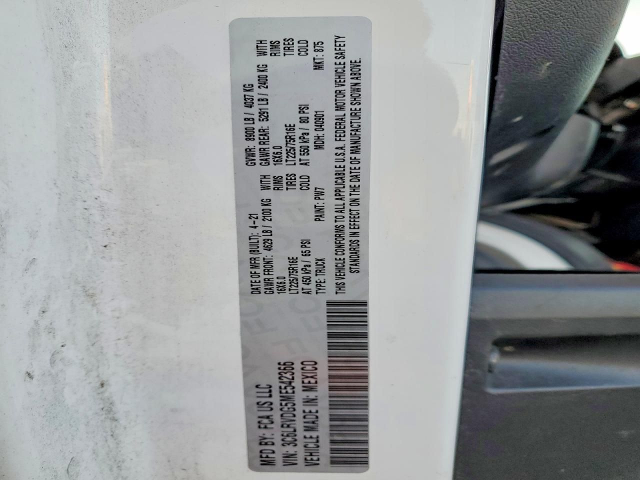 2021 Dodge RAM Promaster 2500 Delivery Van