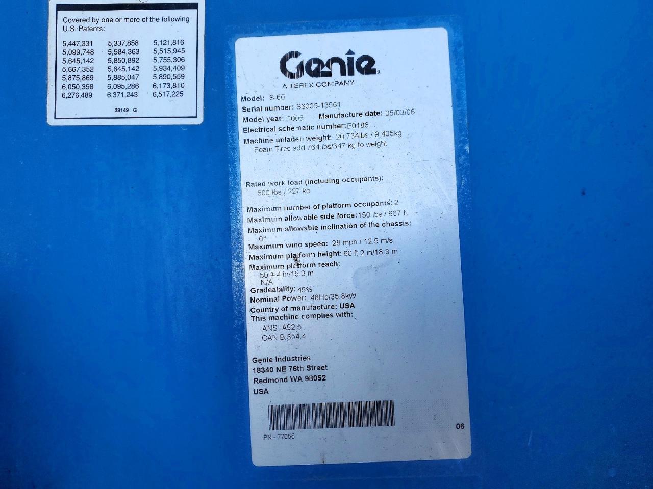 2006 Gmuk S60-Boom Lift