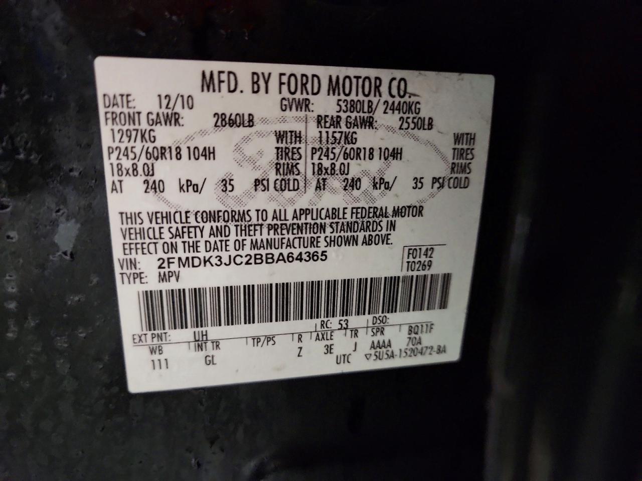 2011 Ford Edge sel
