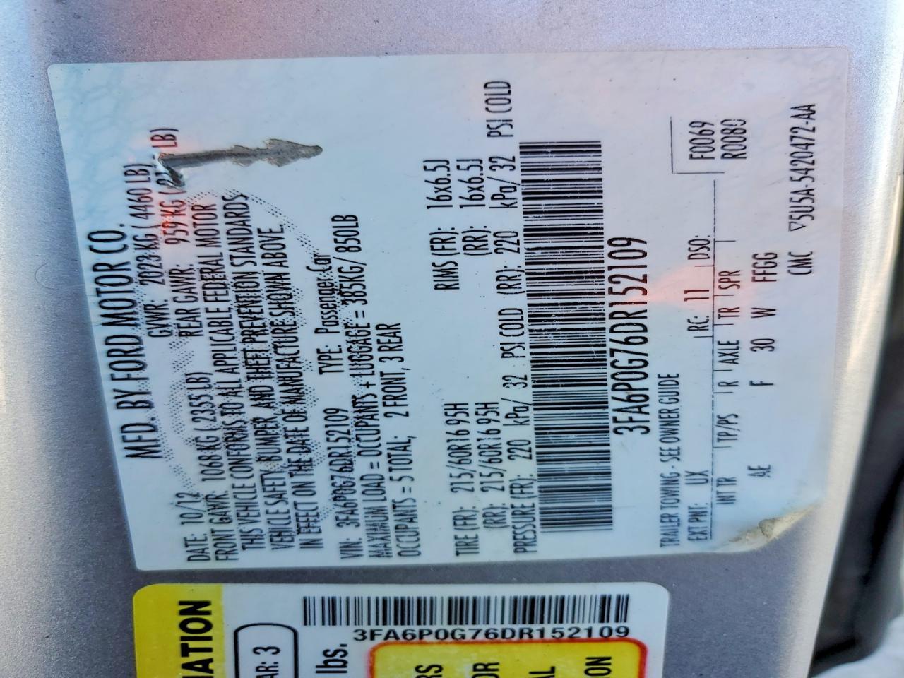 2013 Ford Fusion s