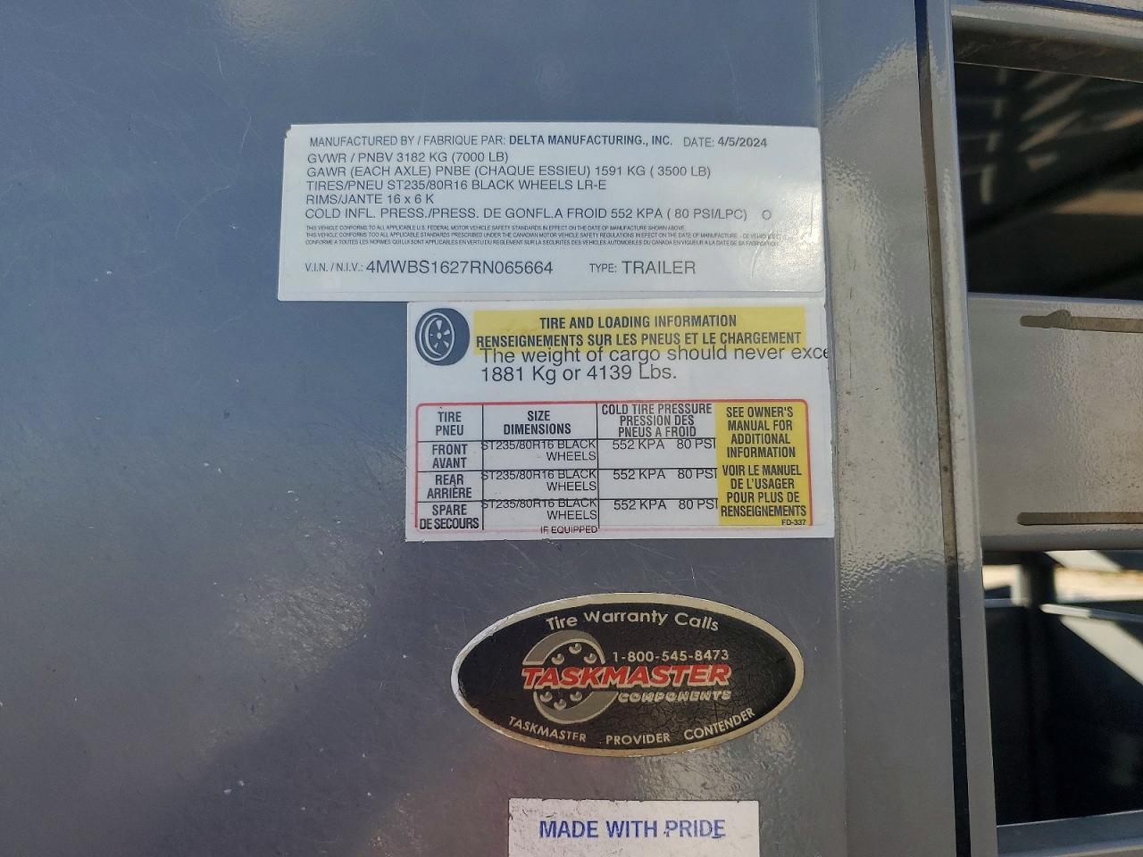 2024 Delta Horse Trailer