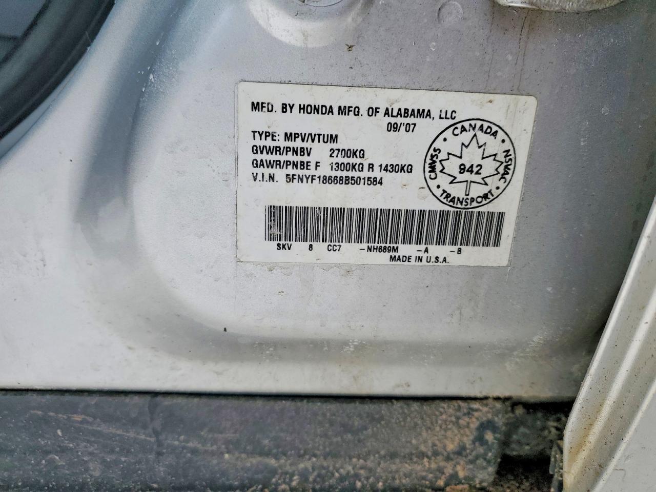 2008 Honda Pilot exl