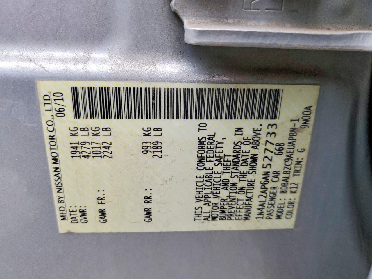 2010 Nissan Altima Base