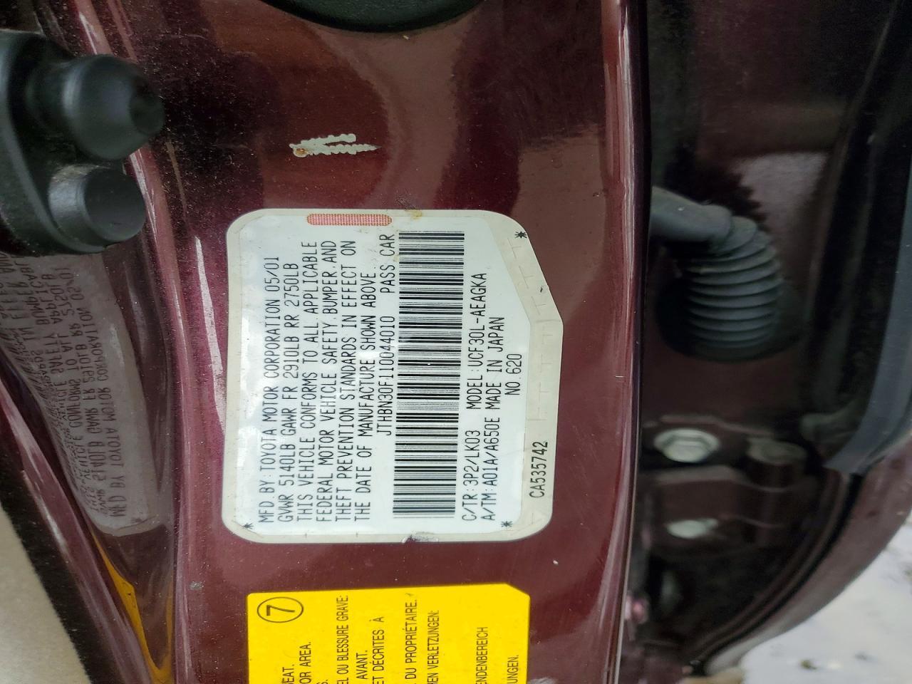 2001 Lexus Ls 430 Base