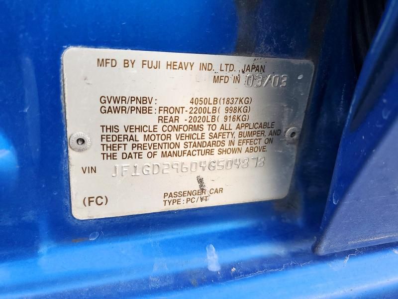 2004 Subaru Impreza wrx