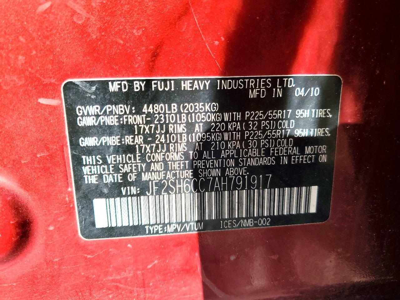 2010 Subaru Forester 2.5x Premium
