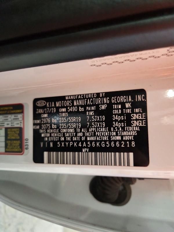 2019 KIA Sorento sx Limited V6