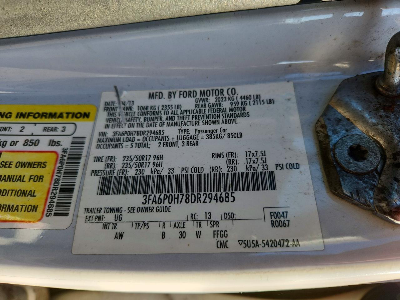 2013 Ford Fusion se