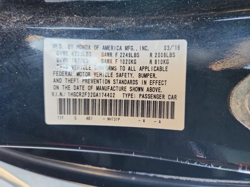 2016 Honda Accord lx