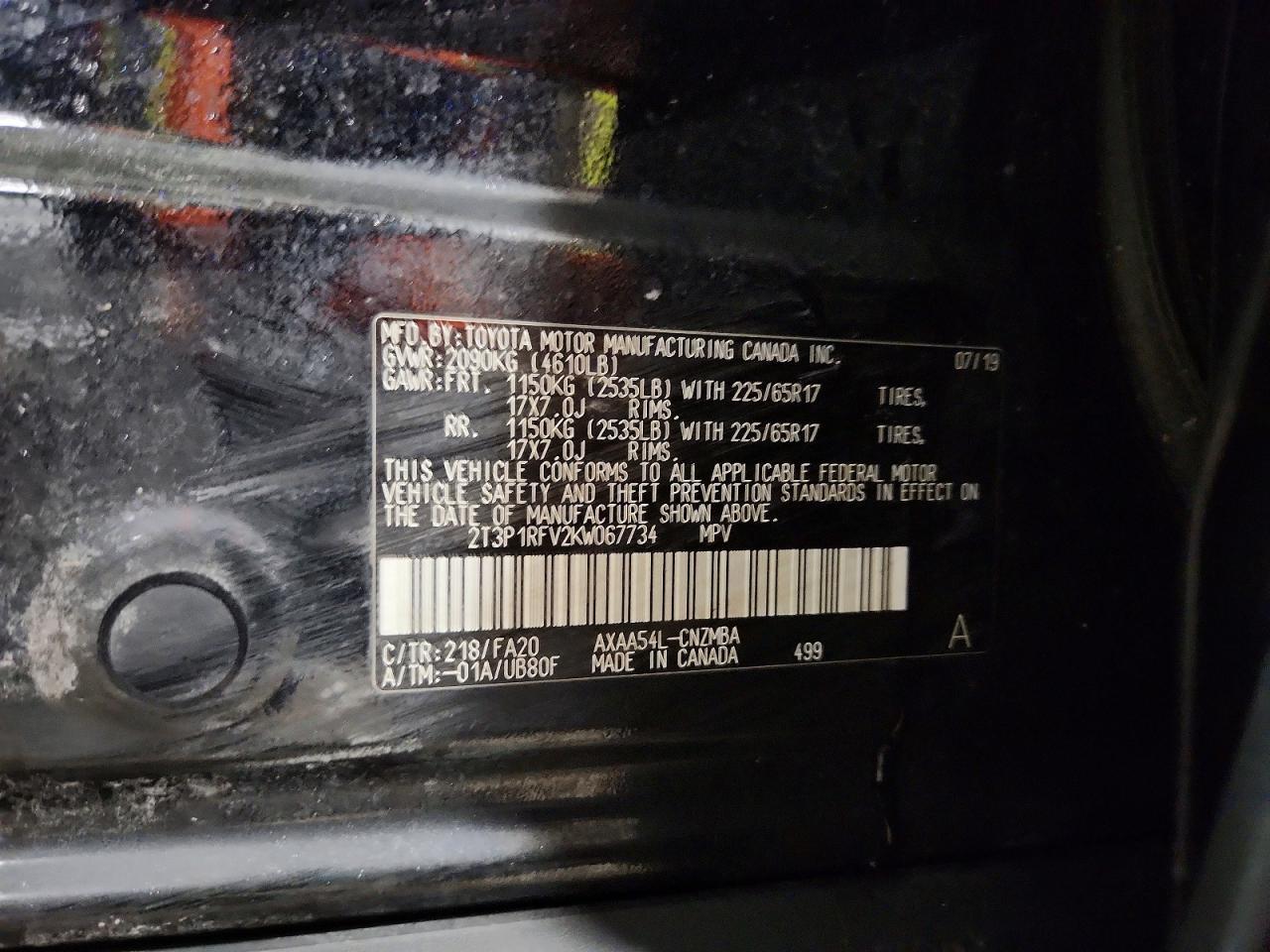 2019 Toyota Rav4 xle