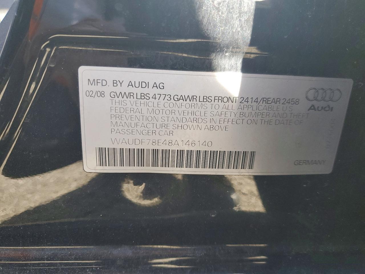 2008 Audi A4 2.0t Quattro