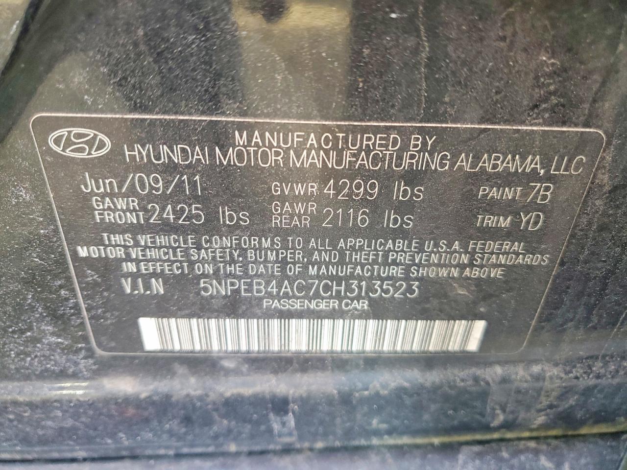 2012 Hyundai Sonata gls