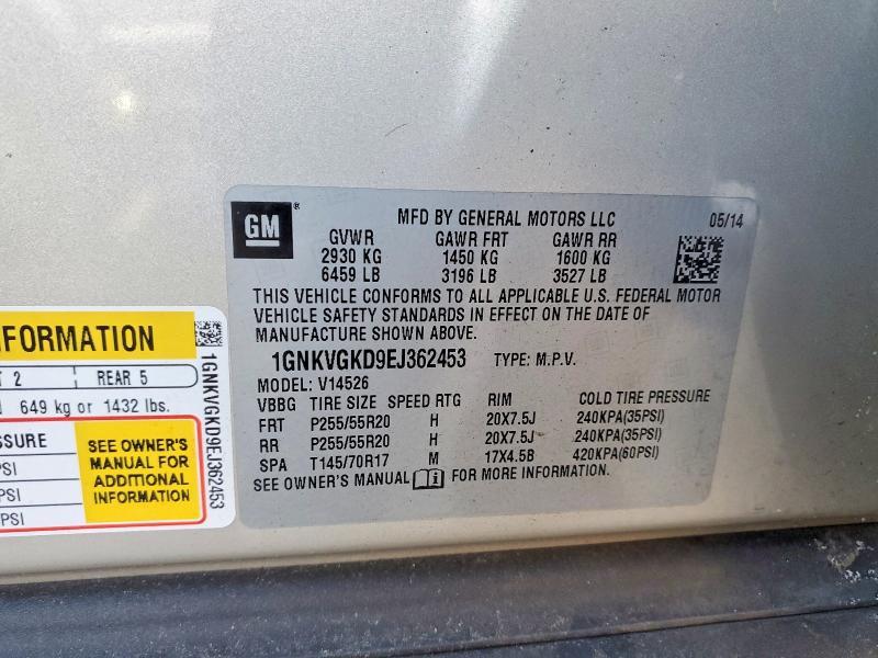 2014 Chevrolet Traverse lt