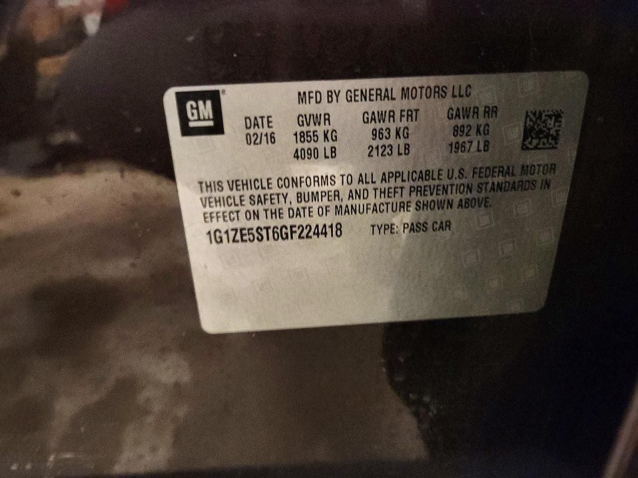 2016 Chevrolet Malibu lt