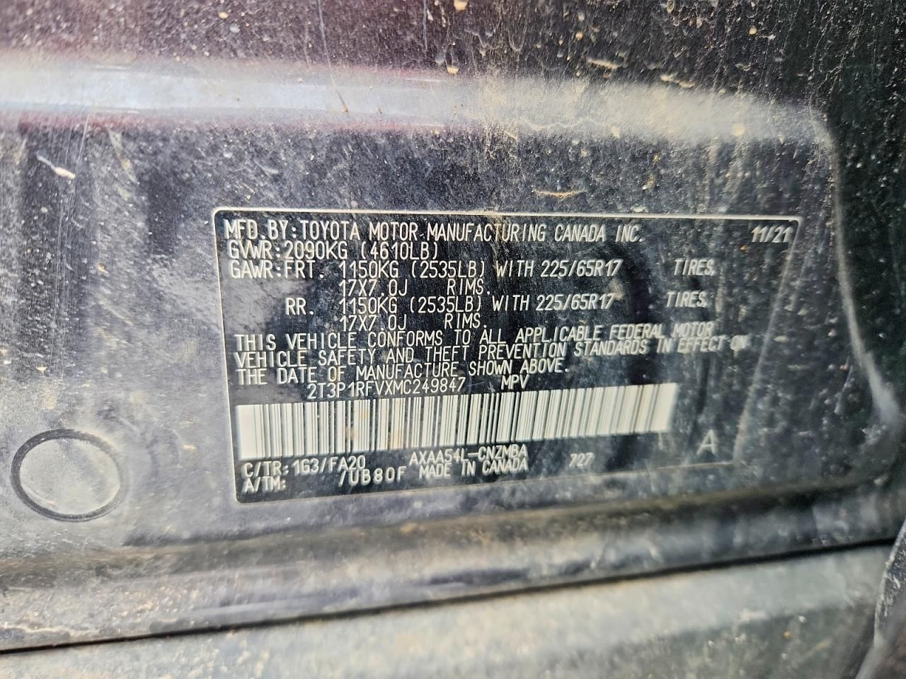 2021 Toyota Rav4 xle