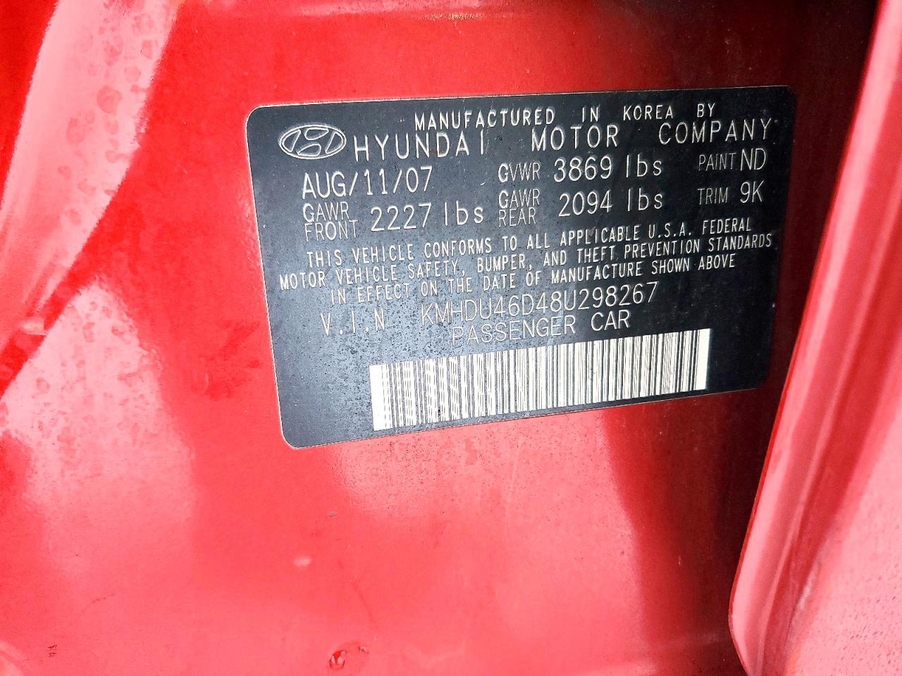 2008 Hyundai Elantra gls