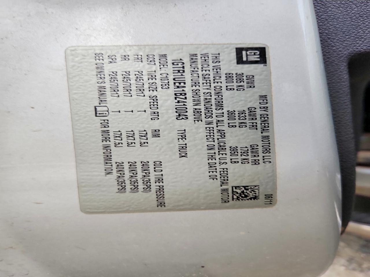 2011 GMC Sierra C1500 SL