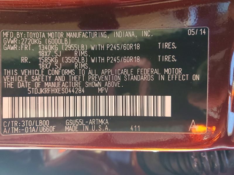 2014 Toyota Highlander xle