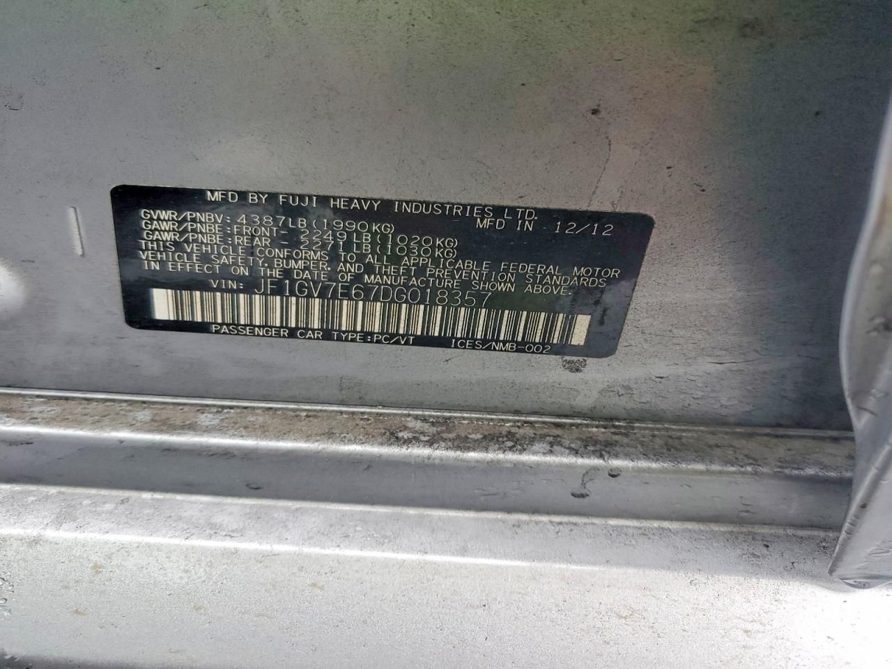 2013 Subaru Impreza wrx