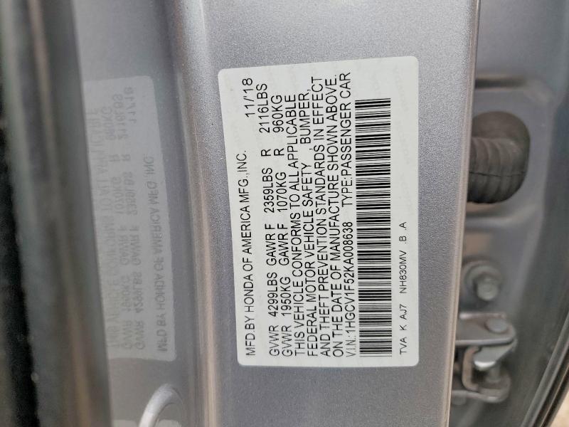 2019 Honda Accord exl