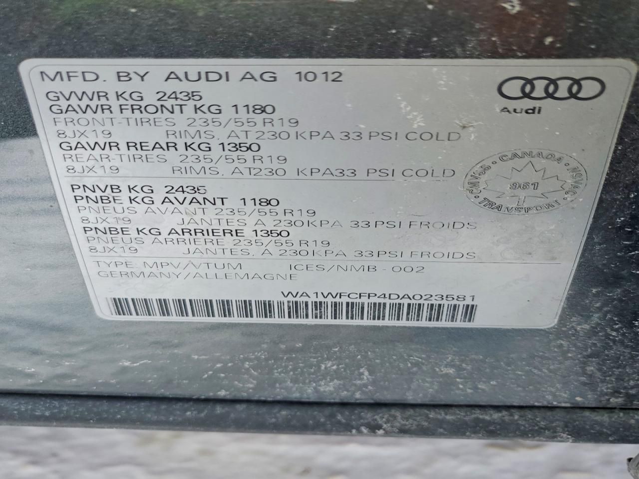 2013 Audi Q5 Premium S-line