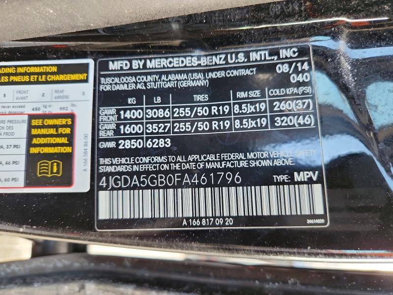 2015 Mercedes-Benz Ml 400 4matic