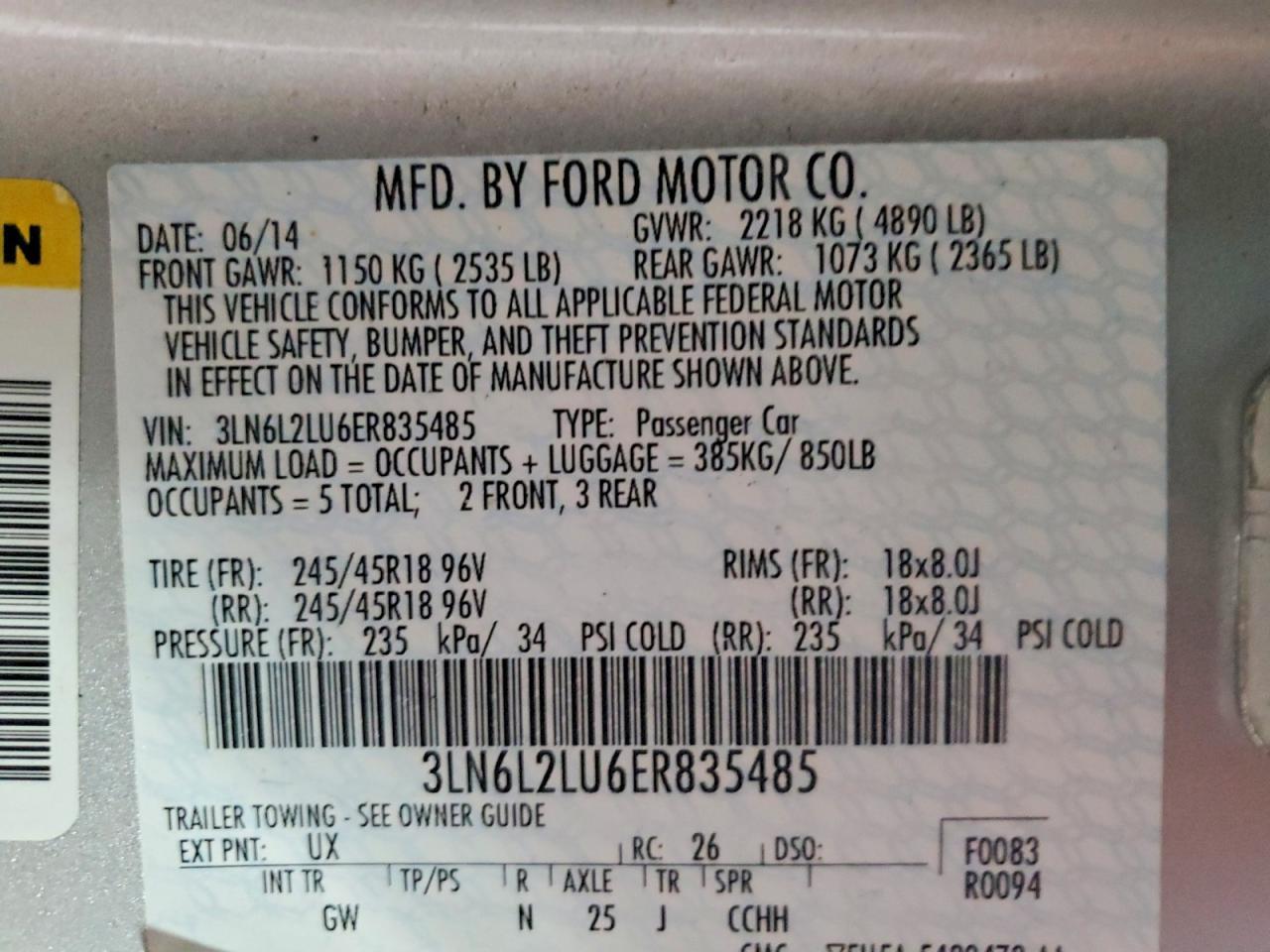 2014 Lincoln Mkz Hybrid