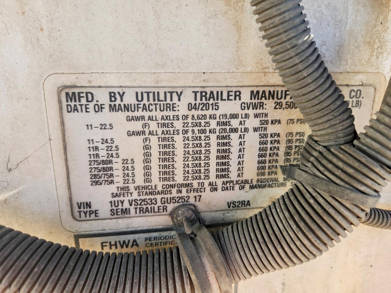 2016 Utility VS2RA Refrigerated Van Trailer