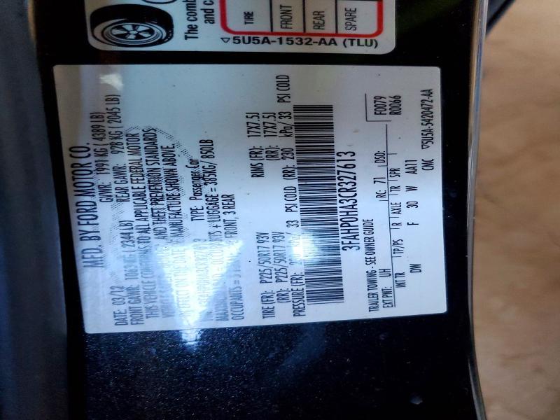 2012 Ford Fusion se