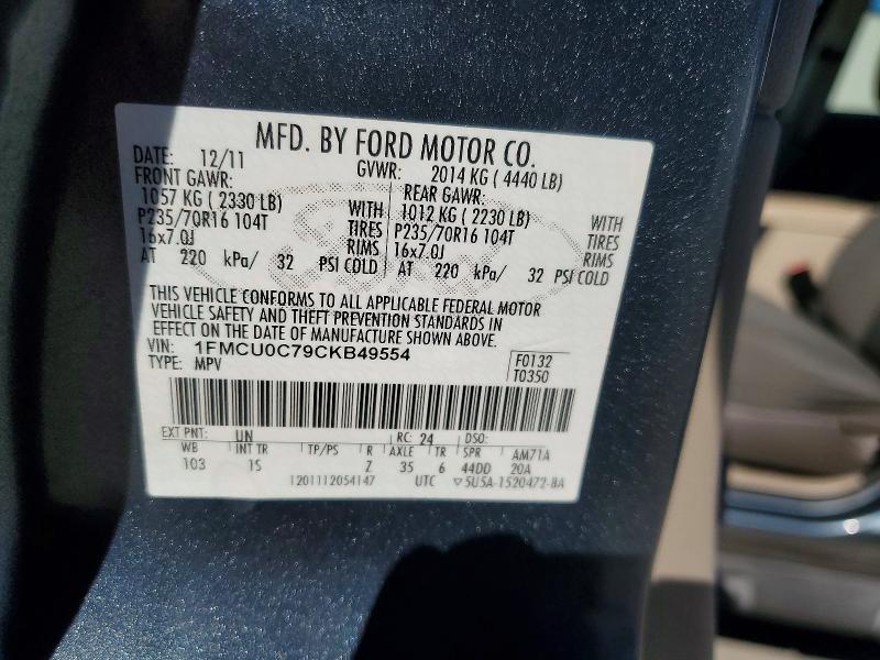 2012 Ford Escape xls