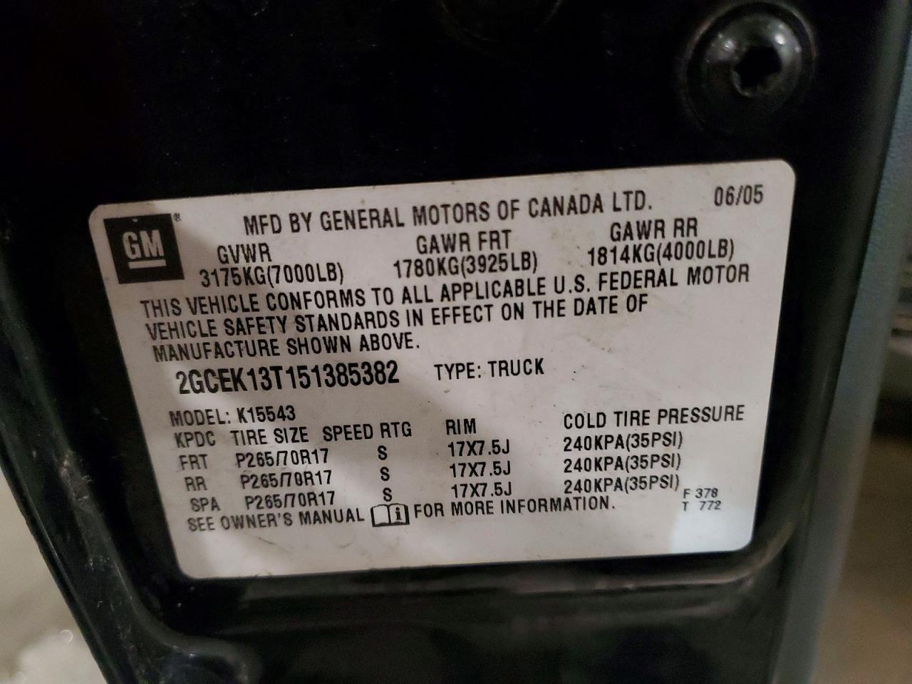2005 Chevrolet Silverado K1500