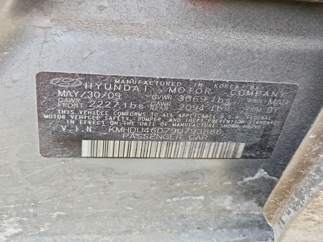 2009 Hyundai Elantra gls