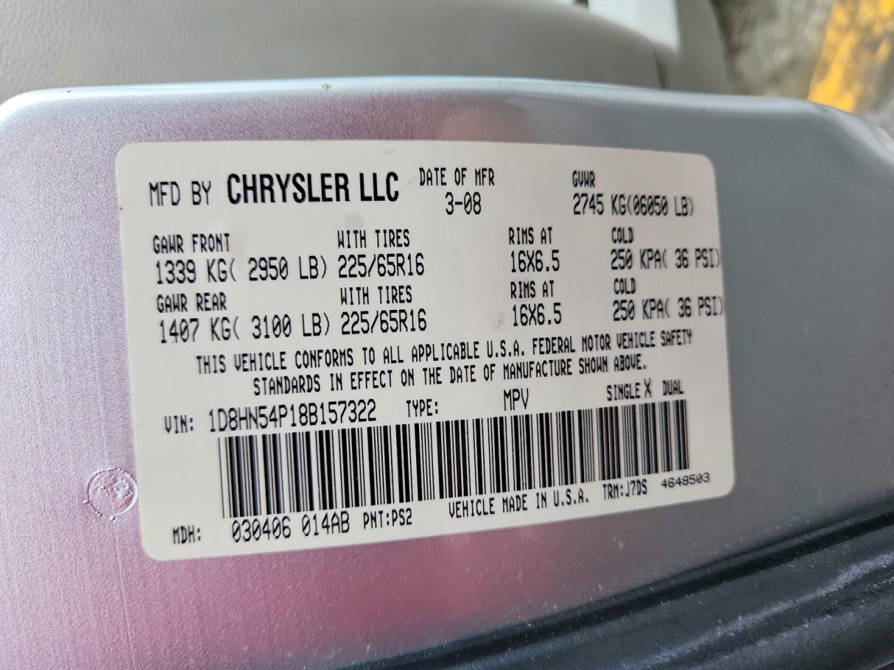 2008 Dodge Grand Caravan sxt